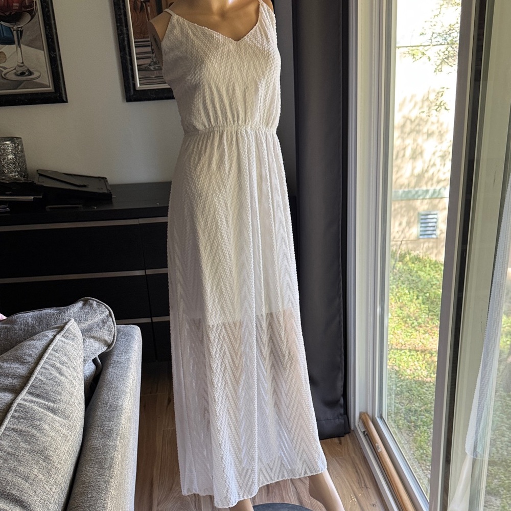 Calvin Klein Elegant White Maxi Dress P7